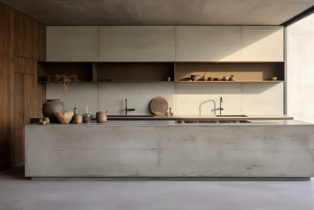 beige cabinets kitchen